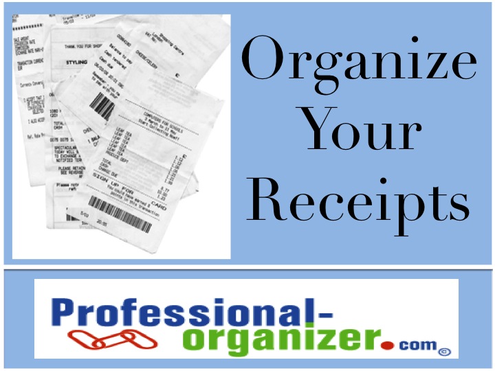 Ellen's Blog Organizing Receipts